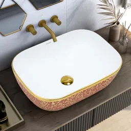 plantex Ceramic Table Top Wash Basin/ Basin /Washbasin for Bathroom-Marble Finish Ceramic Washbasin for Bathroom/Bathroom Basin/Tabletop Wash Basin for Home/Hotel Counter Top-picture-19