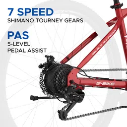 emotorad T-REX AIR Red 29 inches 7 Gear Lithium-ion (Li-ion) Electric Cycle image 4