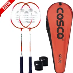 cosco CB-86 NEW Badminton Racquet Set With Wrist Band Red Strung Badminton Racquet-picture-17