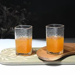 1st time (Pack of 2) Multipurpose Drinking Glass Ideal , Home, Café, & Restaurant Use, Pack Of 2 -A18 Glass Set Water/Juice Glass-picture-16