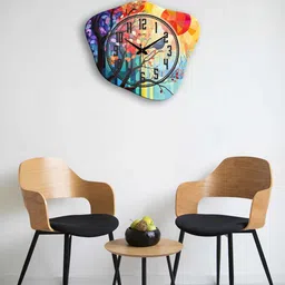 olive tree 14.5 Inches Bird Wooden Clock image 1