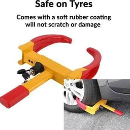 rkpsp Anti-Theft/Heavy Duty Tyre Wheel Lock Security Clamp For Celerio Will fit most vehicles including: Cars, Trucks, Motorcycles. Wheel Lock image 4
