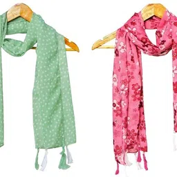 stolevilla Printed Chiffon Women Multicolor Scarf, Stole, Fancy Scarf-picture-27