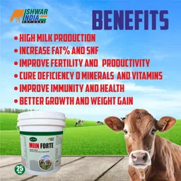 super pure MIIN Forte Bucket – Mineral Mixture Powder for Cattle, Buffalo & Goats Pet Health Supplements image 2