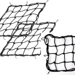 blp 15"x15" Cargo Net, Heavy Duty Bungee Net Stretches to 30"x30" 3 Pack of 3 Vehicle Cargo Net-picture-45