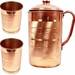 moti metal mmi Pure Copper Jug with 2 Glass (1700 ML of Jug, 250 ML of Each Glass) Best Quality/Super Jug Glass Set-picture-19