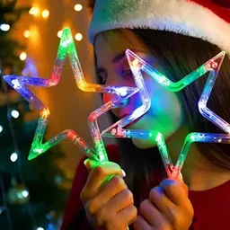 techpride 138 LEDs 3 m Yellow Flickering Star Rice Lights image 2