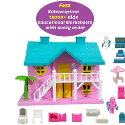 kidsaholic Dollhouse for Girls , Doll House with its accessories-picture-38