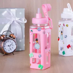 remich Kawaii Water Bottle with Straw and Sticker, Kawaii Bear Water Bottle 700 ml Water Bottle-picture-20
