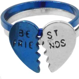 sullery Valentine Gift Couples Broken Heart Best Friend Stainless Steel Titanium Plated Ring Set-picture-17