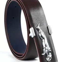 luxury leather Boys Casual, Party, Formal, Evening Brown Texas Leatherite Belt image 1