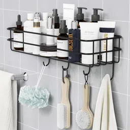 eternalflame bathroom with rack 4 hook Steel Wall Shelf-picture-21