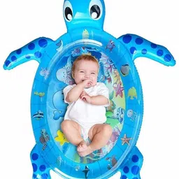 bellveen Sea Turtle Toddler Inflatable Ice Water Patted Mat Baby Tummy Playmat Pad | Multi Color | Pack of 1 Inflatable Swimming Pool image 2