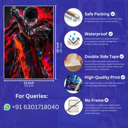 art recall Berserk Wall Poster Anime Poster For Wall Photographic Paper image 5