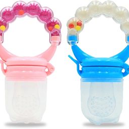 chinmay kids New Born Baby Pacifier With Rattle Handle Silicone Fresh Fruit Feeder Soother-picture-25