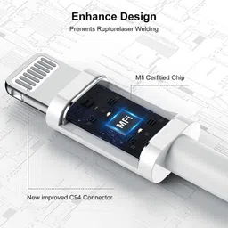 AC POWER Lightning Cable 1 m Original 20 Watt Cable image 5