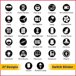 rsb hub 1.5 cm Switch Sticker For Electric Board Appliances Including 27 Designs Self Adhesive Sticker image 2