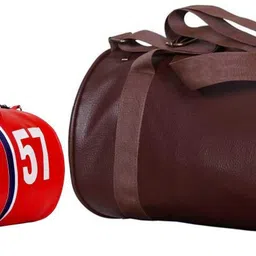 rocketsale 20 L Gym Duffel Bag - DB_GYM BAG SPORTS BAG KIT BAG - Brown, Red-picture-14