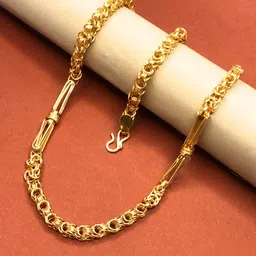 rkb sales 1gm gold plated High Quality Indian Polished chain men Gold-plated Plated Alloy Chain image 2
