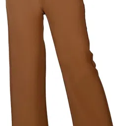 ankit fashion Women Regular Fit Brown Cotton Blend Trousers-picture-17