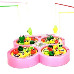 shoptoall Fish Catching Game Toy with 4 Pools,32 Fishes,4 Magnetic Fishing Rods image 4