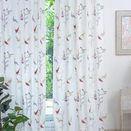 Tranquebar Home Violet & White 2 Pieces Ethnic Motifs Cotton Room Darkening Door Curtains-image-42