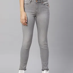 Marks & Spencer Women Grey The Ivy Skinny Fit Mid-Rise Clean Look Stretchable Jeans-picture-40