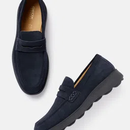 Geox Men Moisture Wicking Leather Penny Loafers-picture-17