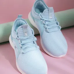 HRX by Hrithik Roshan Women Blue Woven Design Walk Ride Running shoe-picture-21