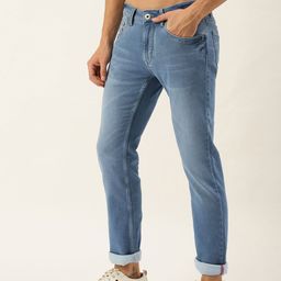 Flying Machine Men Blue Slim Fit Heavy Fade Stretchable Jeans-picture-8