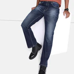 The Roadster Life Co. Men Bootcut Heavy Fade Stretchable Jeans-picture-27