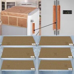 E-Retailer Set of 9 Exclusive Polyester Refrigerator Appliances Cover-picture-37