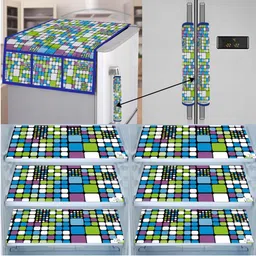 E-Retailer Set of 9 Exclusive Polyester Refrigerator Appliances Cover-picture-11