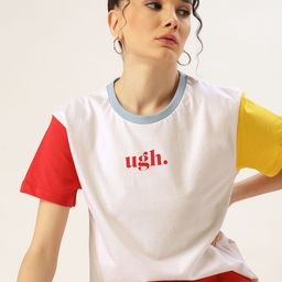 Kook N Keech Women White Pure Cotton Relaxed Printed T-shirt-picture-18