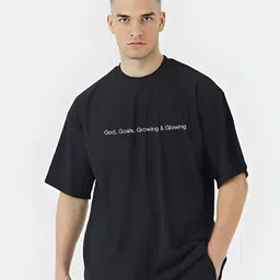 Stitchmeashirt Men Activchill Typography Printed Pure Cotton Relaxed Fit T-shirt-image-52