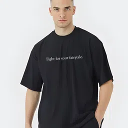 Stitchmeashirt Men Activchill Typography Printed Pure Cotton Relaxed Fit T-shirt-image-41