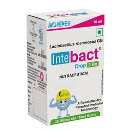 Dr. Morepen Intebact Probiotic Drops 2BN Supplement For Gut Health - 10ml-image-1