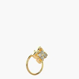 VALANOVA Women Sterling Silver Lab Grown Diamond Nosepin 0.29 gm-image-97