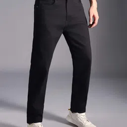 High Star Men Straight Fit Mildly Distressed Light Fade Jeans image 5