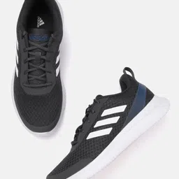 ADIDAS Men Charcoal Grey & White Woven Design Flexpace Walking Shoes image 3