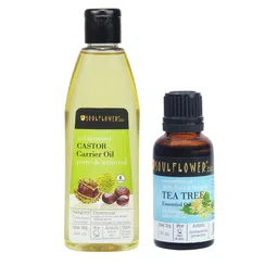 Soulflower Set of 2 Castor & Tea Tree Essential Oil image 2