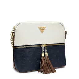 LAVIE Signature Women Colourblocked Crossbody Tasselled Sling Bag image 3