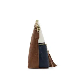 LAVIE Signature Women Colourblocked Crossbody Tasselled Sling Bag image 4