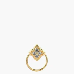 VALANOVA Women Sterling Silver Lab Grown Diamond Nosepin 0.29 gm image 4