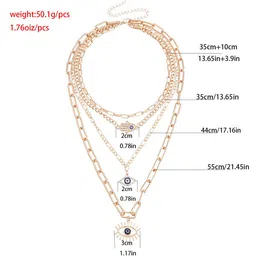 Jewels Galaxy Gold-Plated & Blue Layered Chain image 4