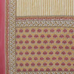 Amirah s Women Mustard Yellow Ethnic Motifs Printed Cotton Kurta with Trousers & Dupatta image 4