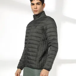 john players Men Slim Fit Puffer Jacket image 2