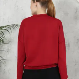 Shein Drop Shoulder Applique Bow Detail Crew Sweatshirt image 3