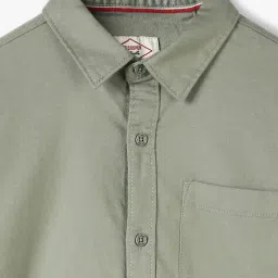 lee cooper Boys Slim Fit Shirt with Patch Pocket image 3