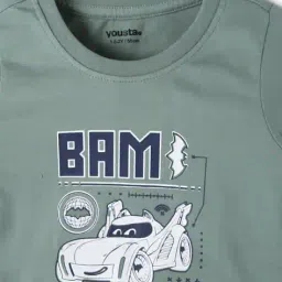 yousta Boys Graphic Print Regular Fit Crew-Neck T-Shirt image 3